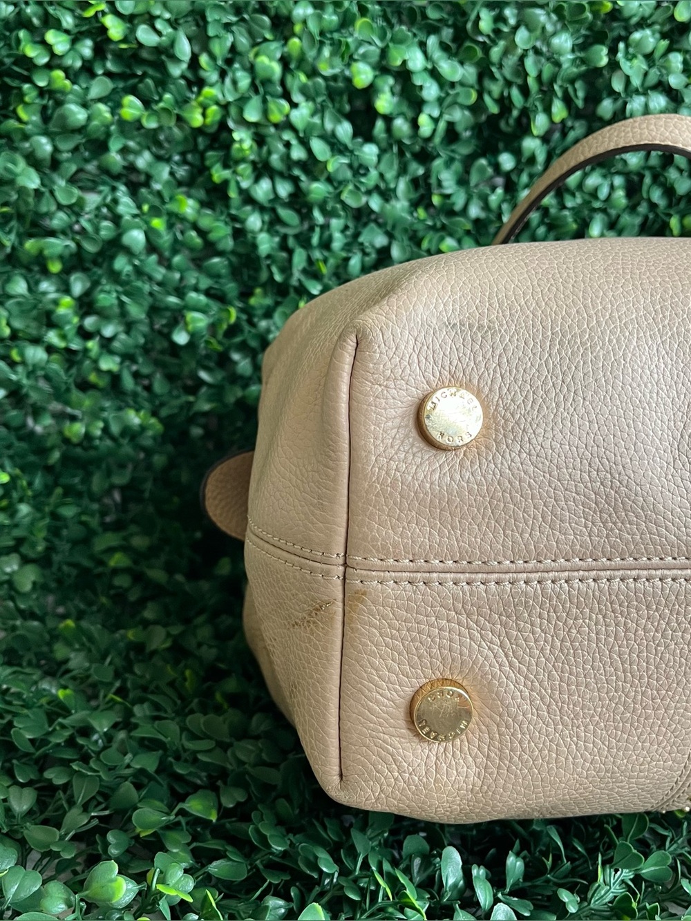 MICHAEL KORS Beige Raven Selma Floral Shoulder Bag Tote Bedford Astor Nolita - Picture 10 of 10